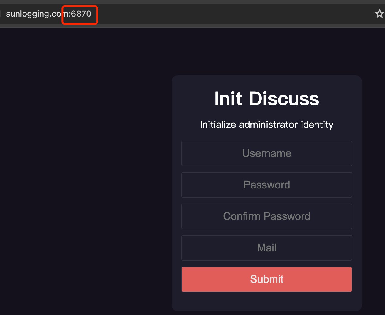 初始化管理员账户